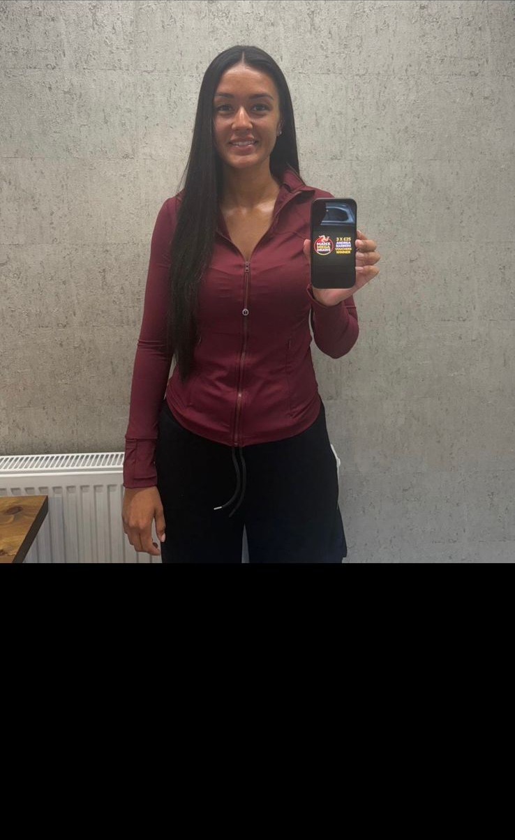 Morgan B won a £75 Andrea Barbers Voucher